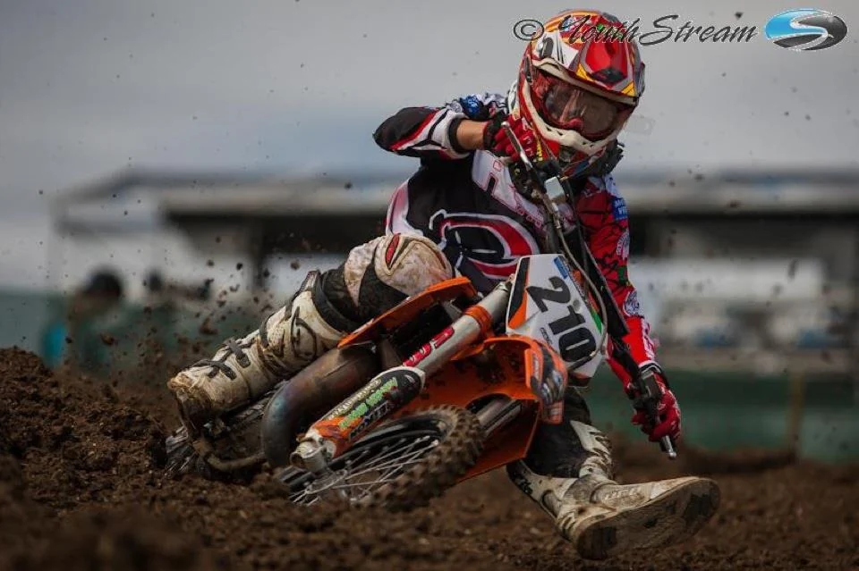 Tomas Ragadini con KTM SX 85 al Campionato Europeo MX a Matterley Basin nel 2012
