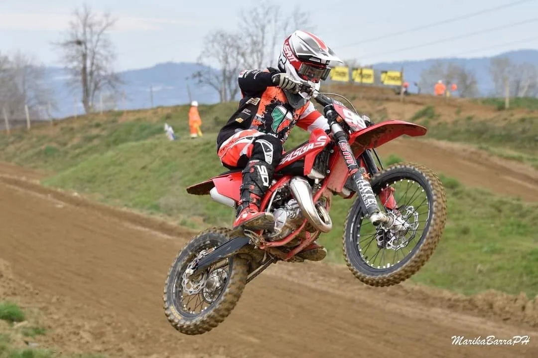 Achille Parodi in gara con Gas Gas MC 85