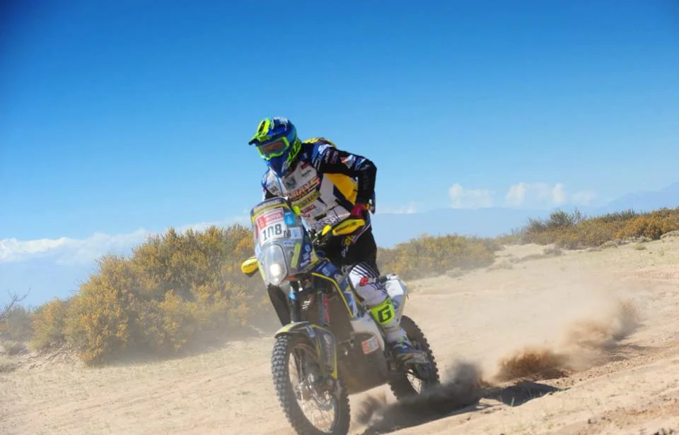 Fausto Vignola in gara al Rally Dakar