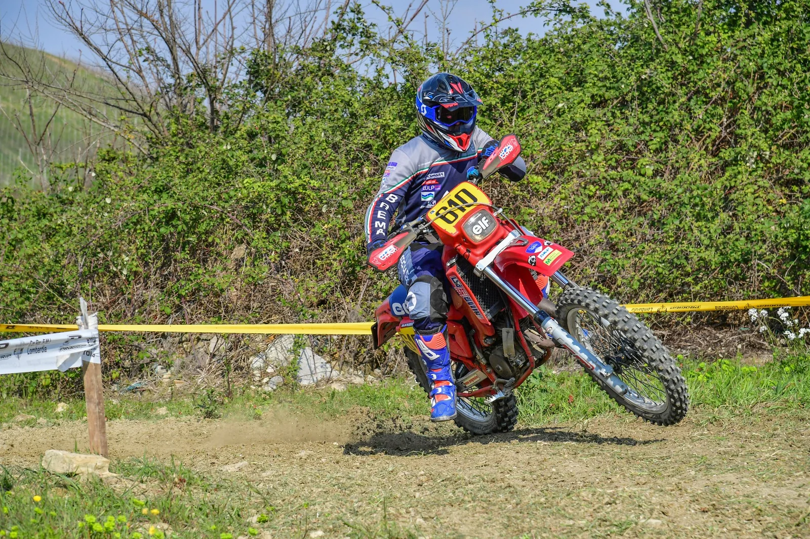 Giorgio Volpi in gara nell’Europeo Enduro 80